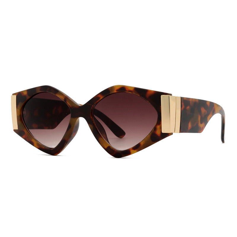 Women Sunglasses Fashion Polygonal Cat Eye Sunglass INS Style Sun Glasses Retro Female UV400 Gradients Shades Eyewear