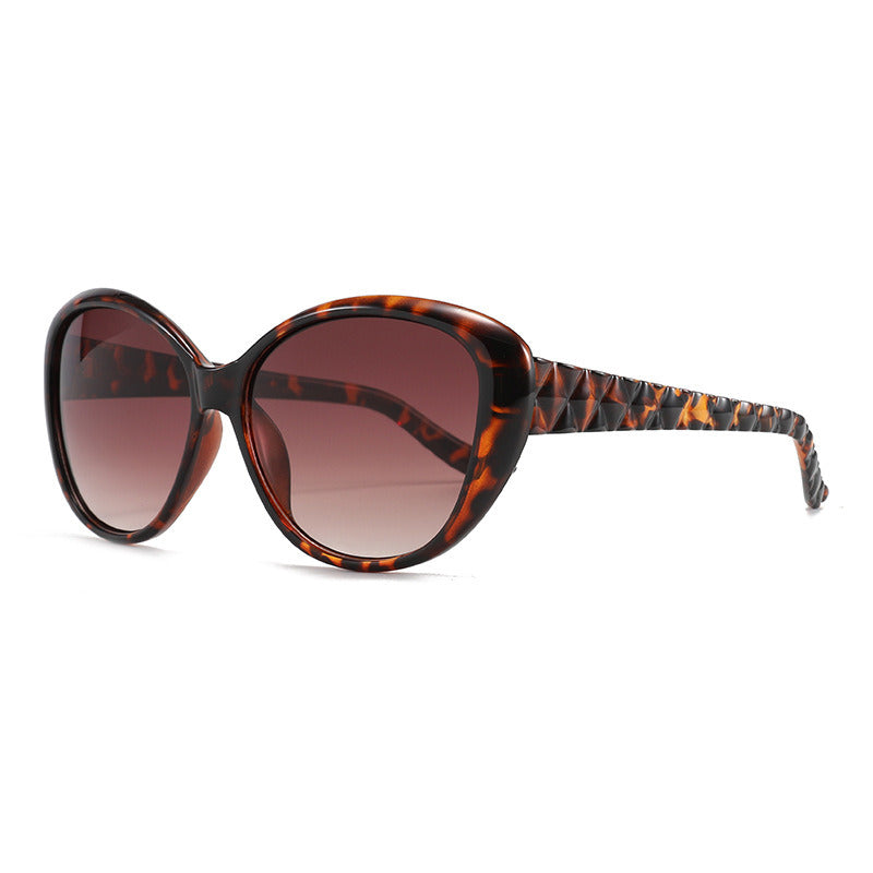 Women Sunglasses Fashion Cat Eye Sunglass Leopard Twisted Mirror Legs Sun Glasses Retro female UV400 Gradients Shades Eyewear