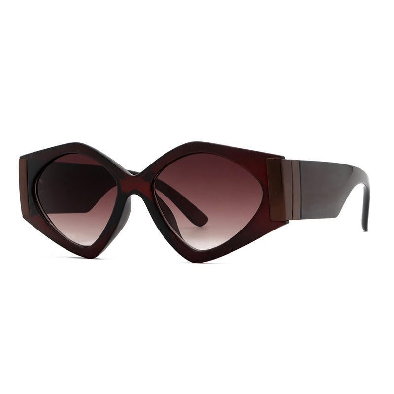 Women Sunglasses Fashion Polygonal Cat Eye Sunglass INS Style Sun Glasses Retro Female UV400 Gradients Shades Eyewear