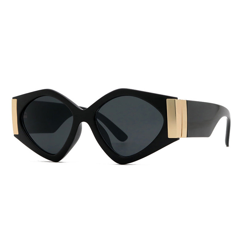 Women Sunglasses Fashion Polygonal Cat Eye Sunglass INS Style Sun Glasses Retro Female UV400 Gradients Shades Eyewear