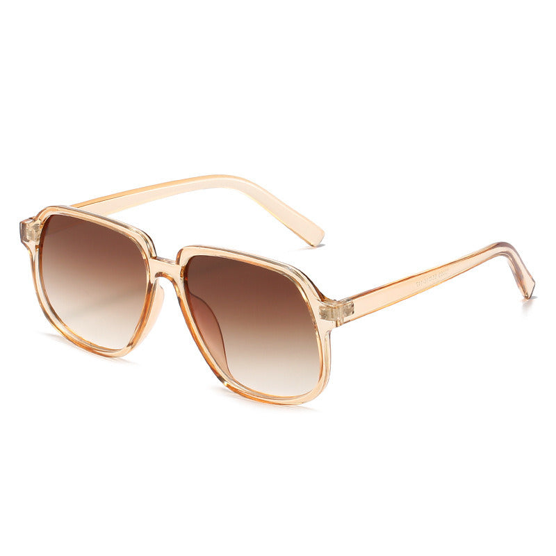 Women Sunglasses Fashion Pilot Sunglass Macaroon Oversized Frame Sun Glasses Retro UV400 Ocean Pink Lens Shades Eyewear