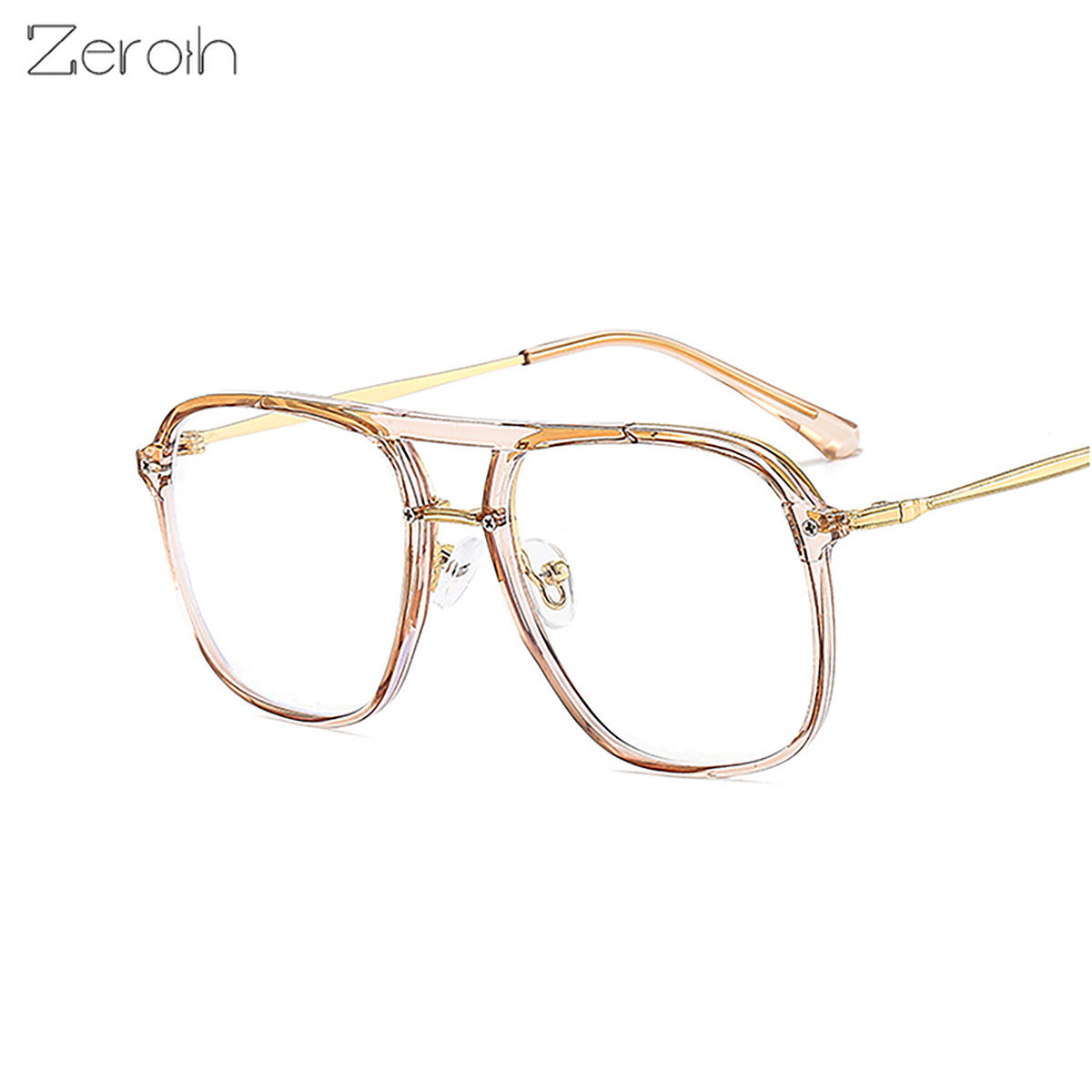 Fashion Square TR90 Glasses Frame Women Men Anti Blue Light Oversized Eyewear Optical Spectacle Goggles Double Bean Eyeglass