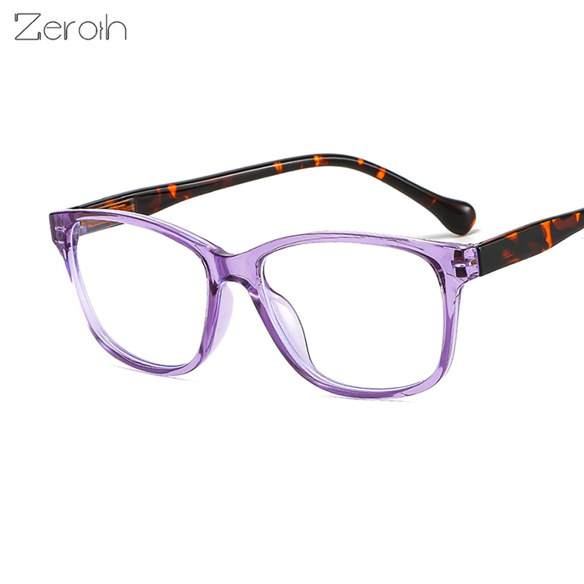 Fashion Square Glasses Frame Women Men Anti Blue Light Eyewear Optical Spectacle Goggles Leopard Color Block Eyeglass