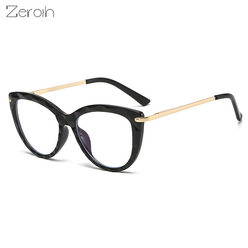 Fashion Cat Eye Frame Women Men Anti Blue Light Metal Spring Eyewear Blocking Glasses Optical Spectacle Goggles Eyeglass