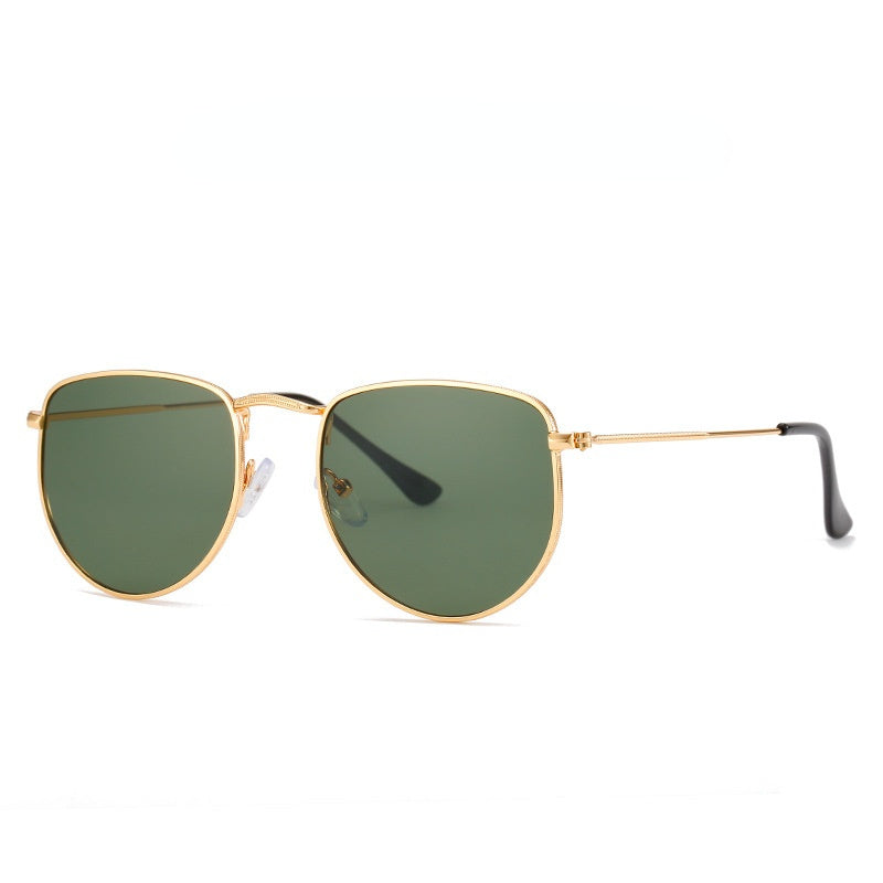 Fashion Round Sunglasses Women Mental Glasses Retro Sunglass Men Luxury Designer Eyewear UV400 Sun Glass Dark Green Shades