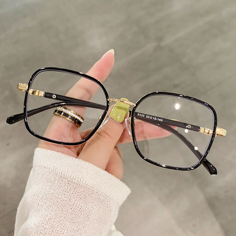 Fashion Suqre Women Optical Glasses Frame Retro Anti Blue Light Eyewear Men Double Color Eyeglasses Frame