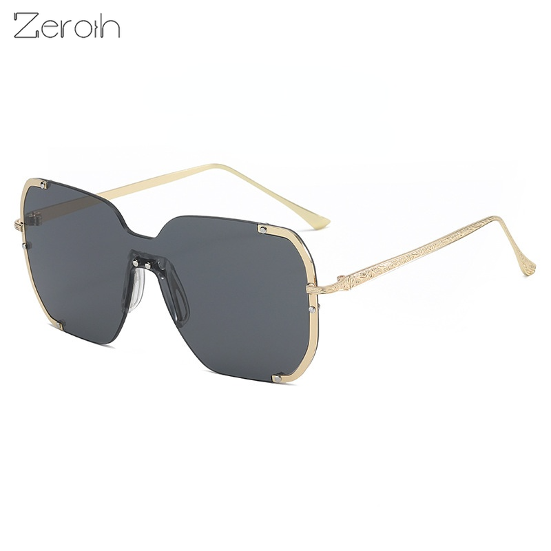 Fashion Rimless Square Sunglasses Women Rivets Glasses Retro Sunglass Men Luxury Designer Eyewear UV400 Sun Glass Gradient Shade