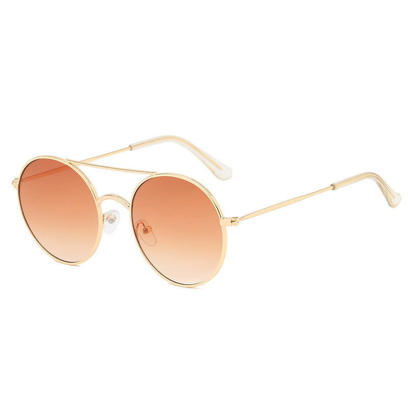 Fashion Round Sunglasses Women Double Bean Glasses Retro Mental Sunglass Men Luxury Designer Eyewear UV400 Sun Glass Shades