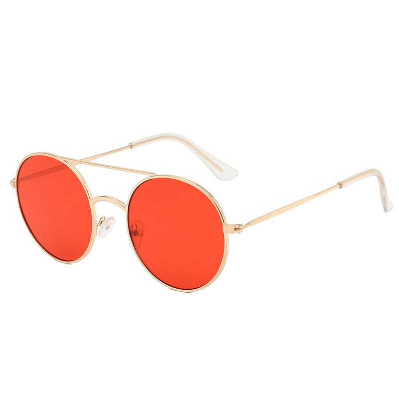 Fashion Round Sunglasses Women Double Bean Glasses Retro Mental Sunglass Men Luxury Designer Eyewear UV400 Sun Glass Shades