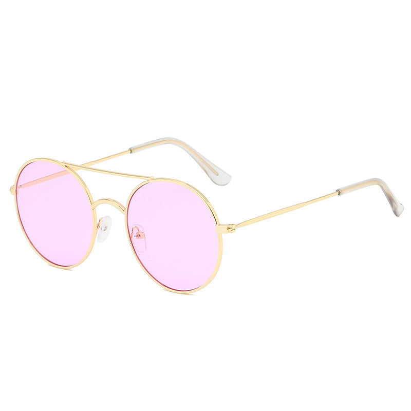 Fashion Round Sunglasses Women Double Bean Glasses Retro Mental Sunglass Men Luxury Designer Eyewear UV400 Sun Glass Shades