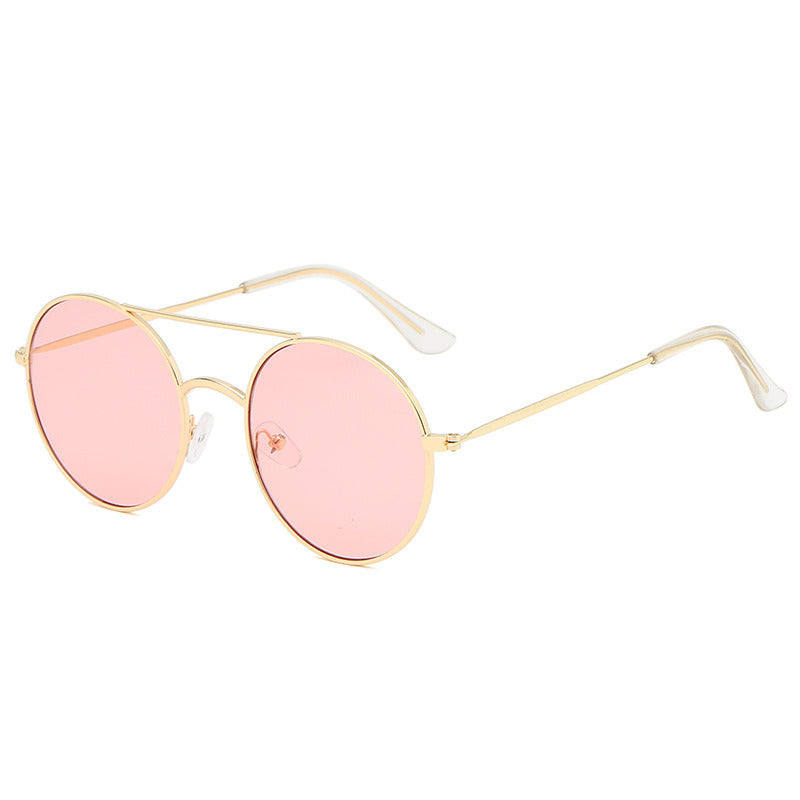 Fashion Round Sunglasses Women Double Bean Glasses Retro Mental Sunglass Men Luxury Designer Eyewear UV400 Sun Glass Shades