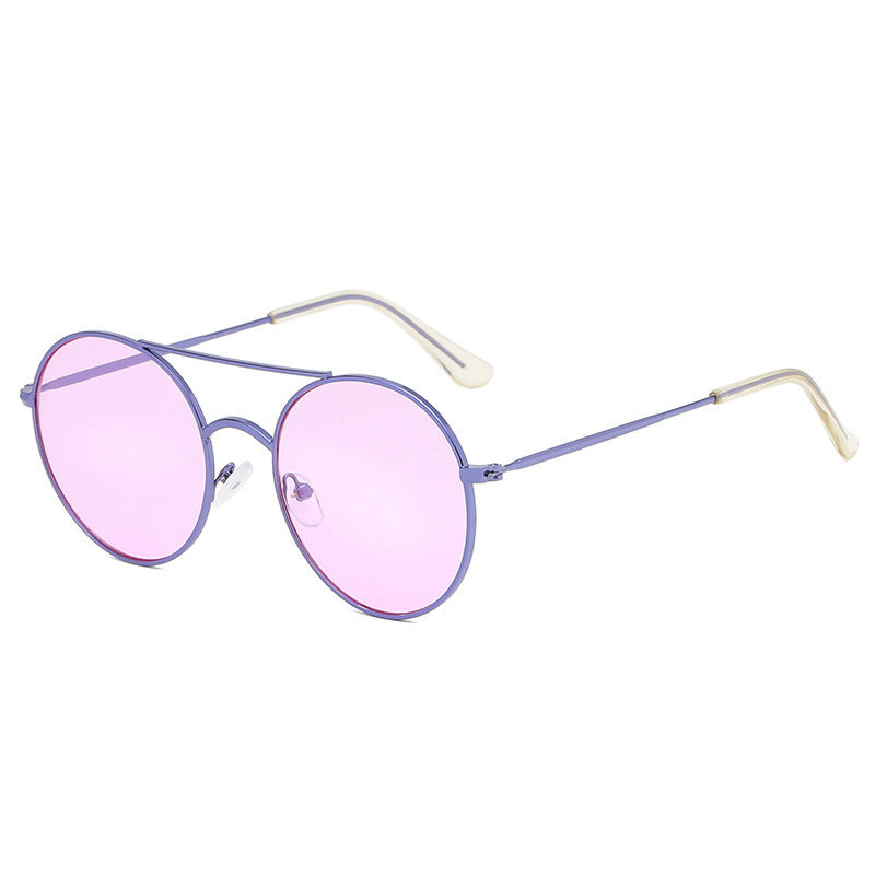 Fashion Round Sunglasses Women Double Bean Glasses Retro Mental Sunglass Men Luxury Designer Eyewear UV400 Sun Glass Shades