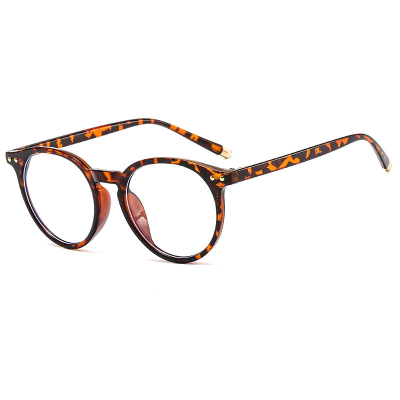 Fashion Round Blue Light Blocking Glasses Women Clear Lens Glasses Leopard Frame Optical Spectacle Goggles Female Eyeglass