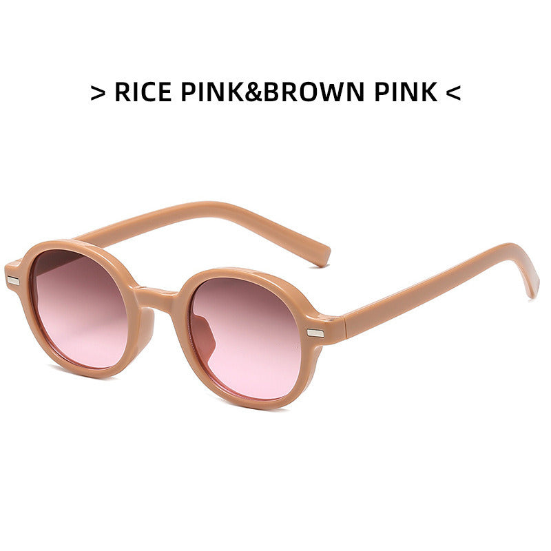 Fashion Round Sunglasses Women Rivets Glasses Retro Sunglass Female Luxury Designer Eyewear UV400 Sun Glass Gradient Shades