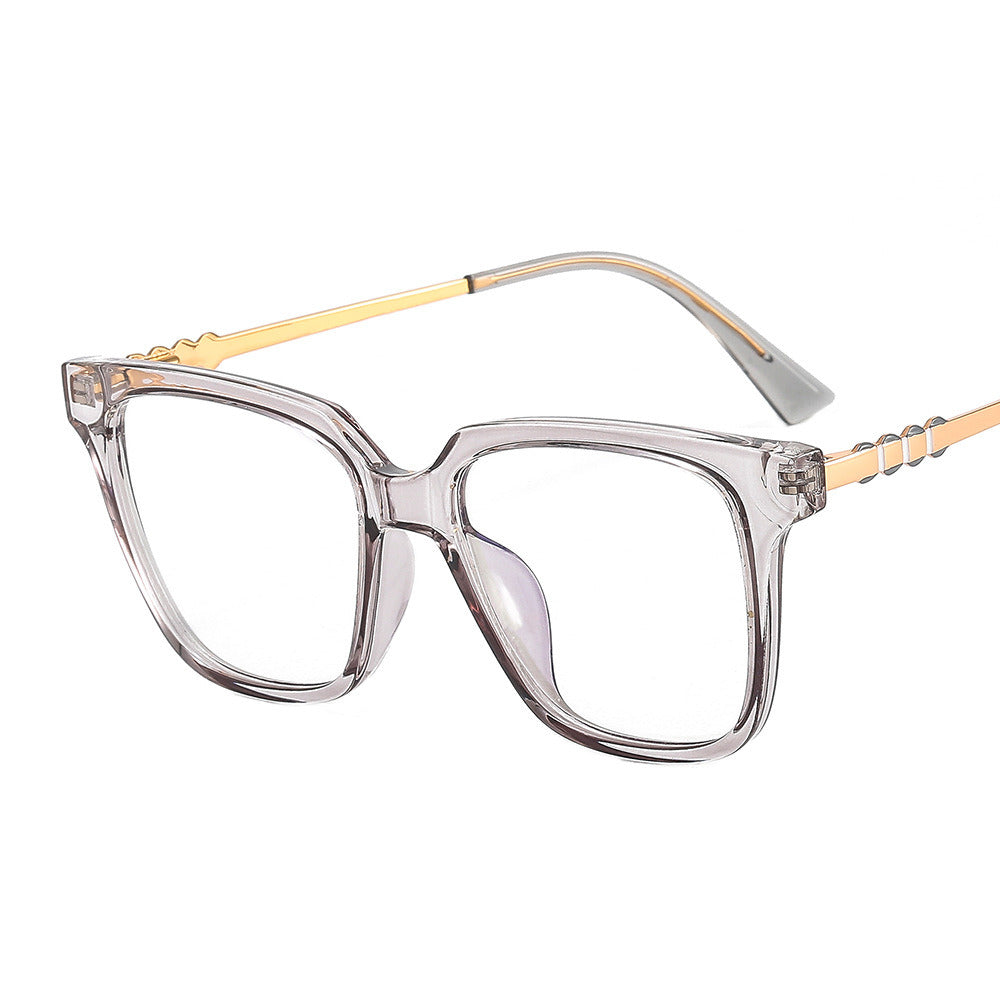 Fashion Anti Blue Light TR90 Square Women Glasses Frame Retro Spring Hinge Optical Blue Green Eyeglasses Frame