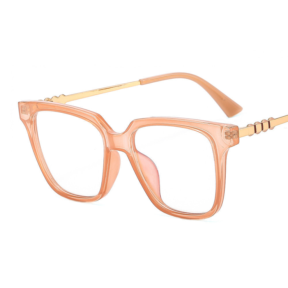 Fashion Anti Blue Light TR90 Square Women Glasses Frame Retro Spring Hinge Optical Blue Green Eyeglasses Frame