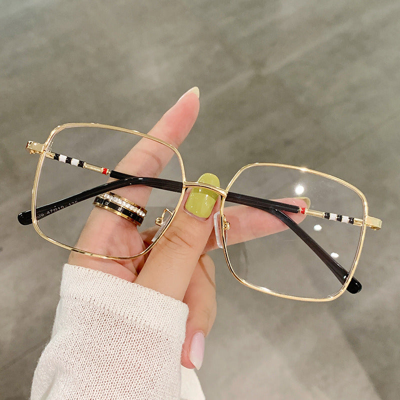 Fashion Square Women Optical Glasses Frame Retro Anti Blue Light Eyewear Men Gold Black Eyeglasses Frame