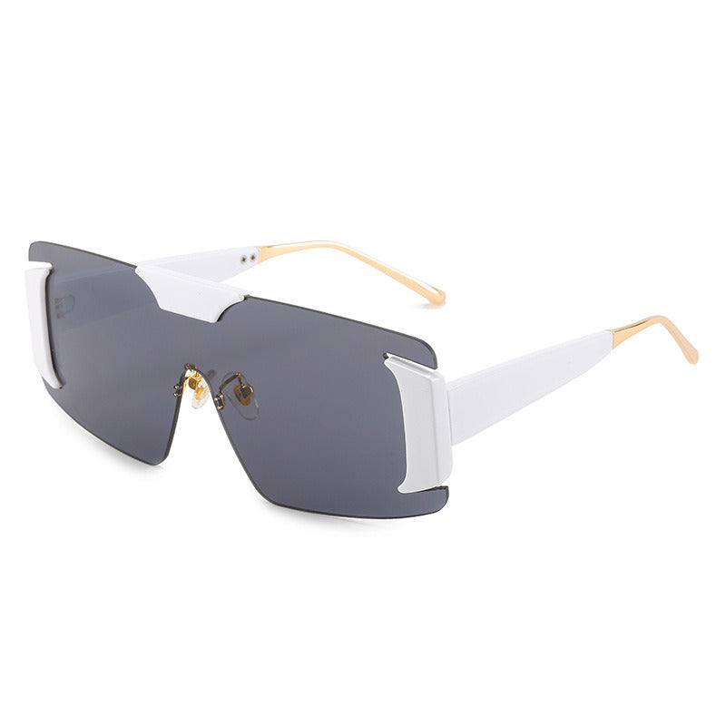 Fashion One Piece Sunglasses Women Windproof Glasses Retro Sunglass Men Outdoor Driving Eyewear UV400 Sun Glass Gradient Shades