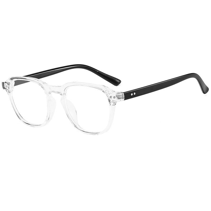 Fashion Square Glasses Frame Women Men Anti Blue Light Rivets Decoration Eyewear Optical Spectacle Goggles Eyeglass