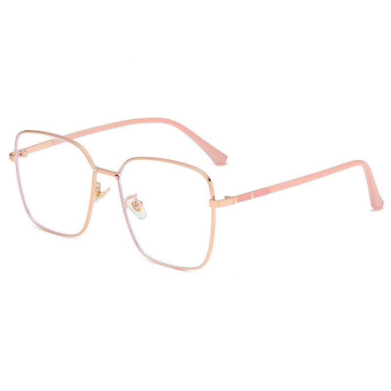 FSquare Mental Blue Light Blocking Glasses Women Men Oversized Clear Lens Glass Frame Optical Spectacle Goggles Female Eyeglass