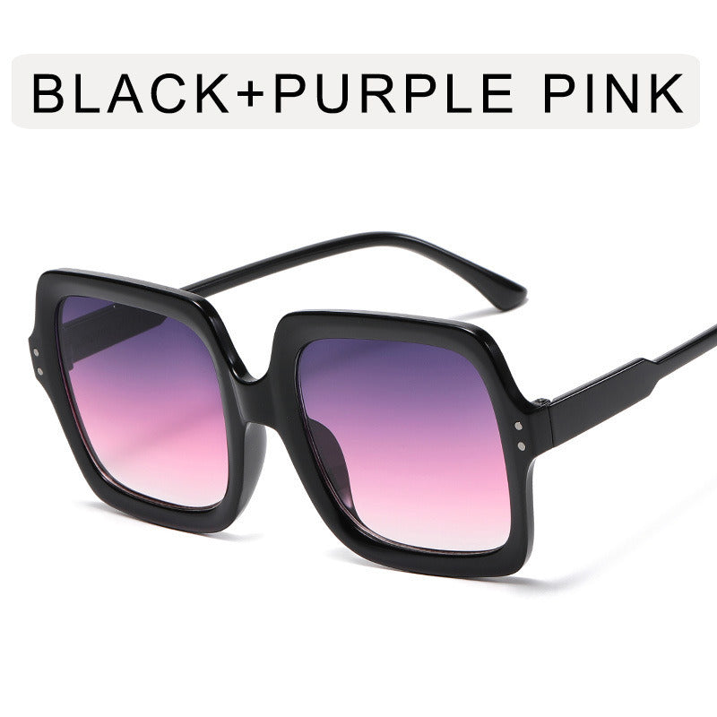 Fashion Square Sunglasses Women Oversized Glasses Retro Rivets Sunglass Luxury Designer Eyewear UV400 Sun Glass Gradient Shades