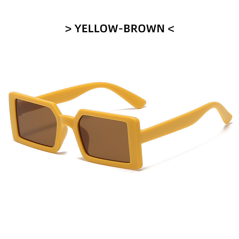 New style children's boys and girls fashion simple shape sunglasses Korean version personality colorful frame hip-hop sunglasses