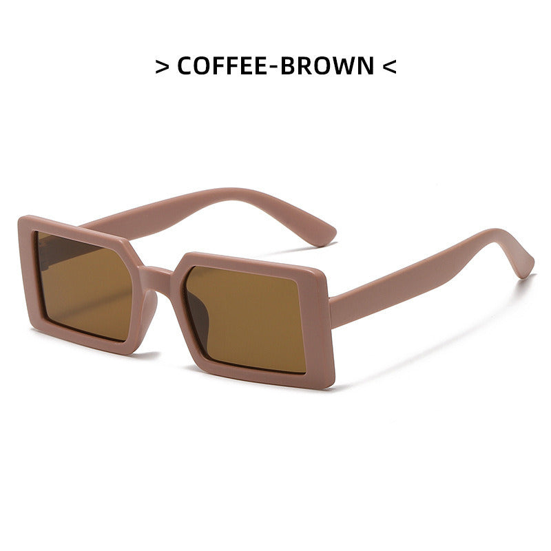 New style children's boys and girls fashion simple shape sunglasses Korean version personality colorful frame hip-hop sunglasses