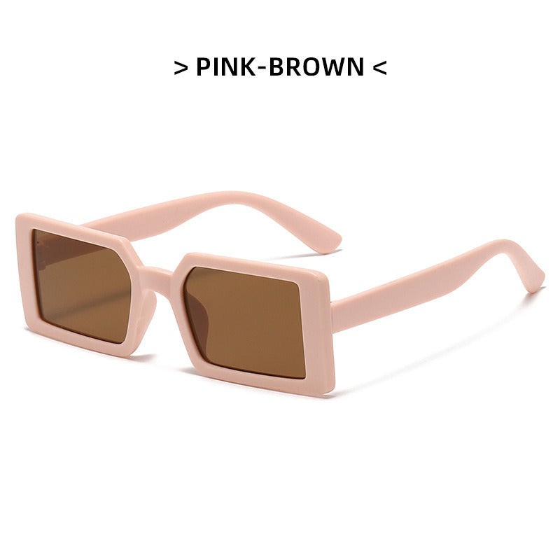 New style children's boys and girls fashion simple shape sunglasses Korean version personality colorful frame hip-hop sunglasses