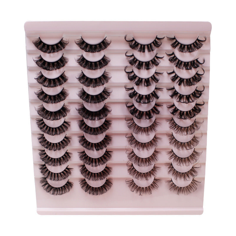 20 Pairs of False Eyelashes Three-Dimensional Thick Natural Curl Warped