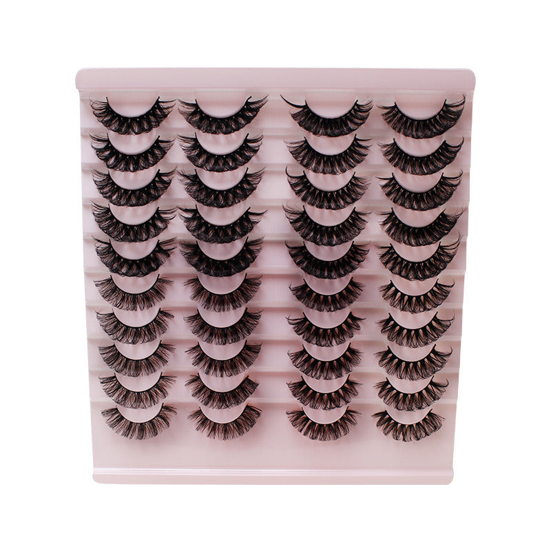 20 Pairs of False Eyelashes Three-Dimensional Thick Natural Curl Warped