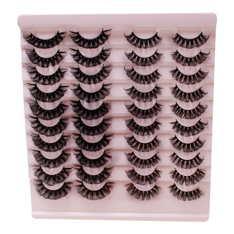 20 Pairs of False Eyelashes Three-Dimensional Thick Natural Curl Warped