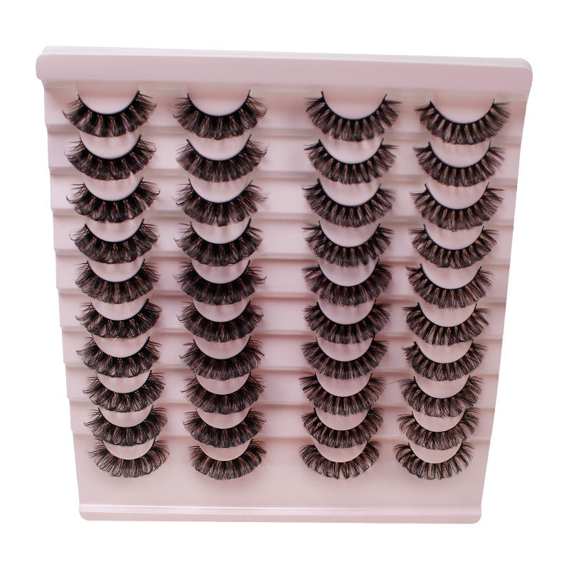 20 Pairs of False Eyelashes Three-Dimensional Thick Natural Curl Warped