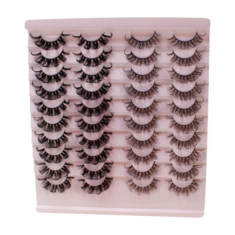 20 Pairs of False Eyelashes Three-Dimensional Thick Natural Curl Warped