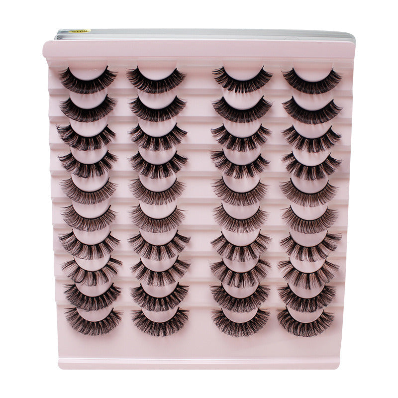 20 Pairs of False Eyelashes Three-Dimensional Thick Natural Curl Warped