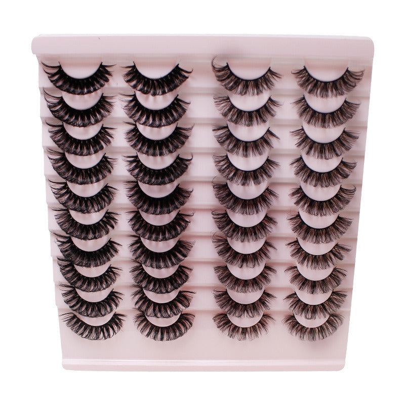 20 Pairs of False Eyelashes Three-Dimensional Thick Natural Curl Warped