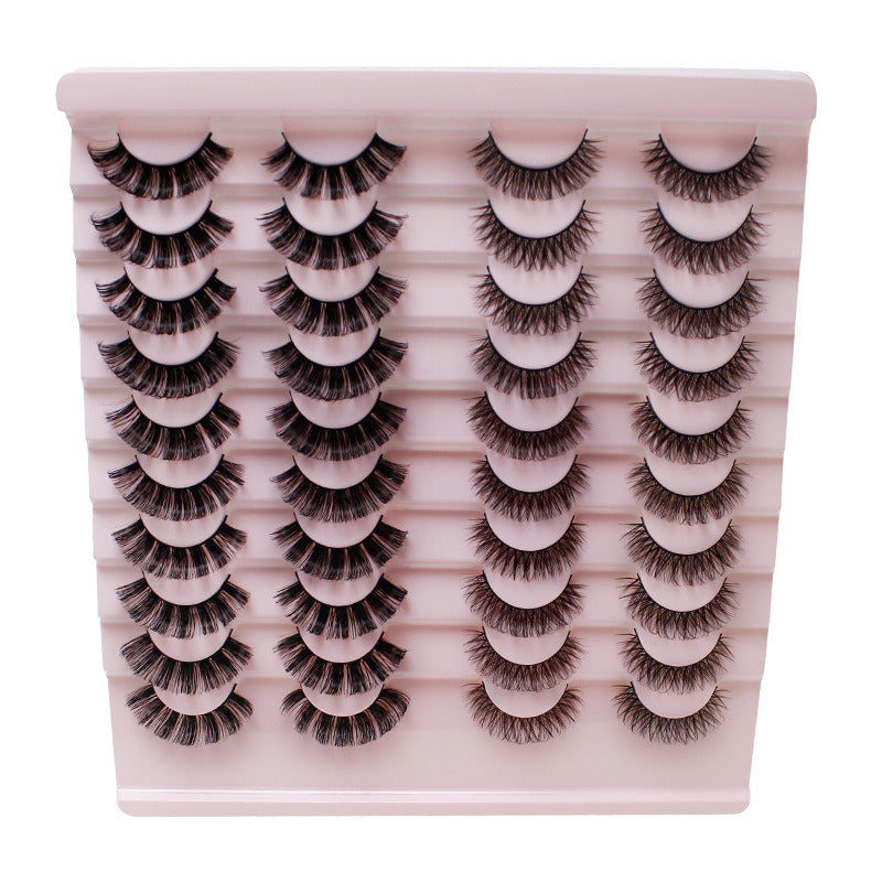 20 Pairs of False Eyelashes Three-Dimensional Thick Natural Curl Warped