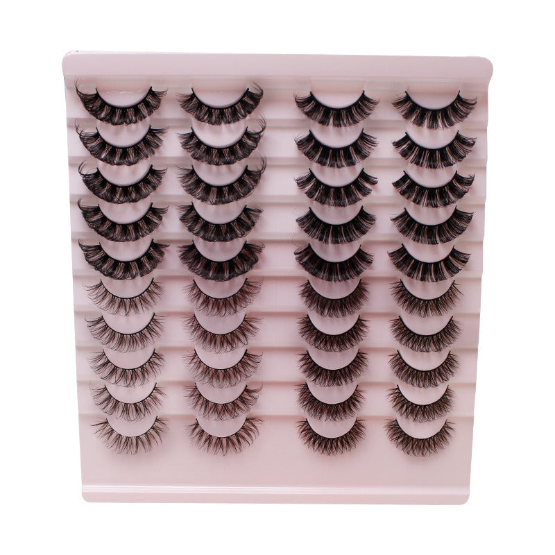 20 Pairs of False Eyelashes Three-Dimensional Thick Natural Curl Warped