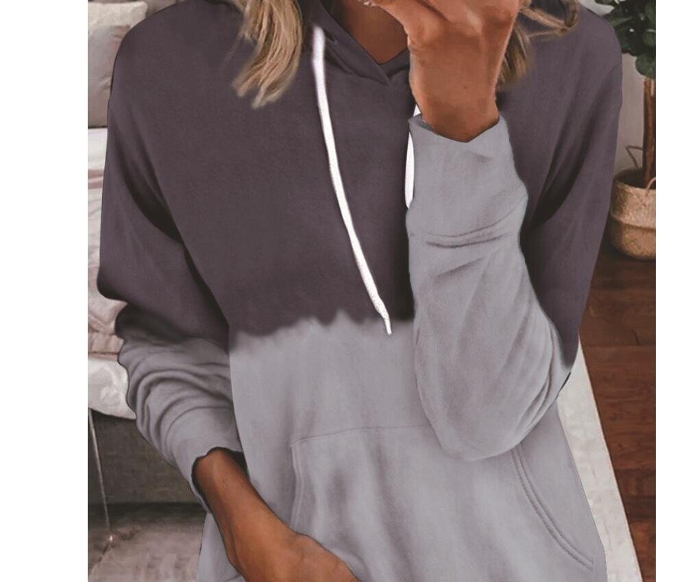 Gradient Hooded Loose Casual Long Sleeve Sweatshirt