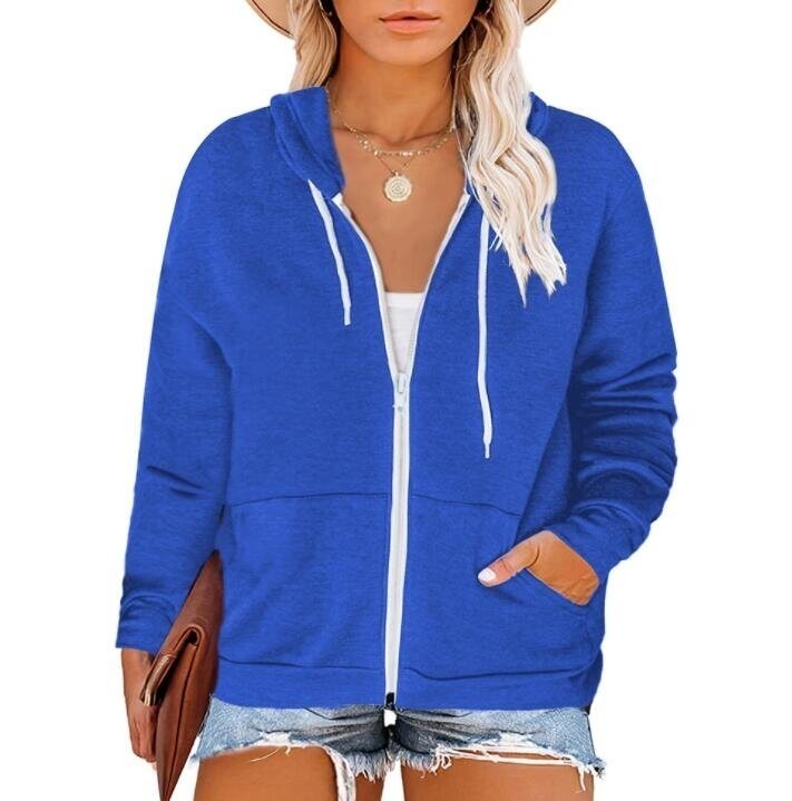 Full-Zip Hoodie Sweatshirt Plus Size 5XL