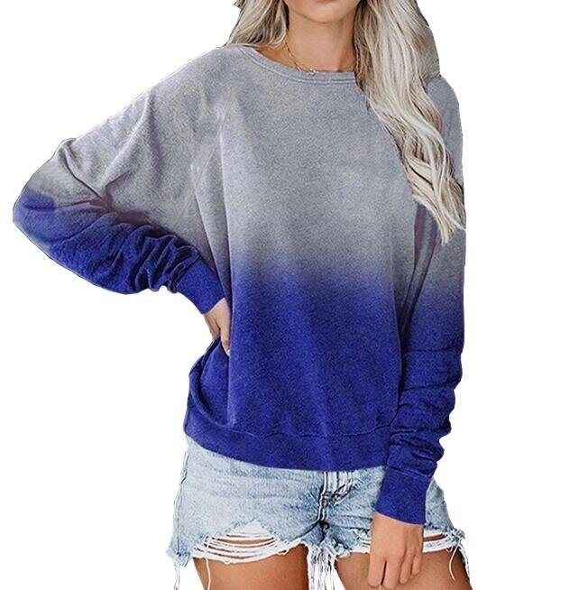 Gradient Color Tie Dye Pullover Sweatshirt