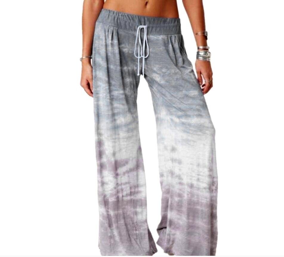 Tie Dye Gradient Printed Yoga Wide Leg Sports Pants