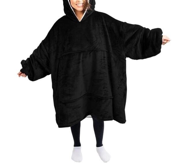 Oversized Fleece Blanket Hoodie Padded Pullover