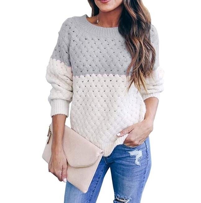 Loose Round Neck Pullover Sweater