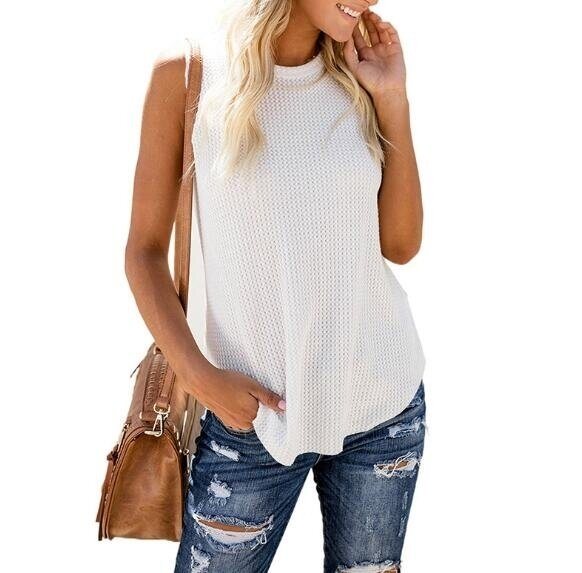 Knitted Sleeveless T-shirt