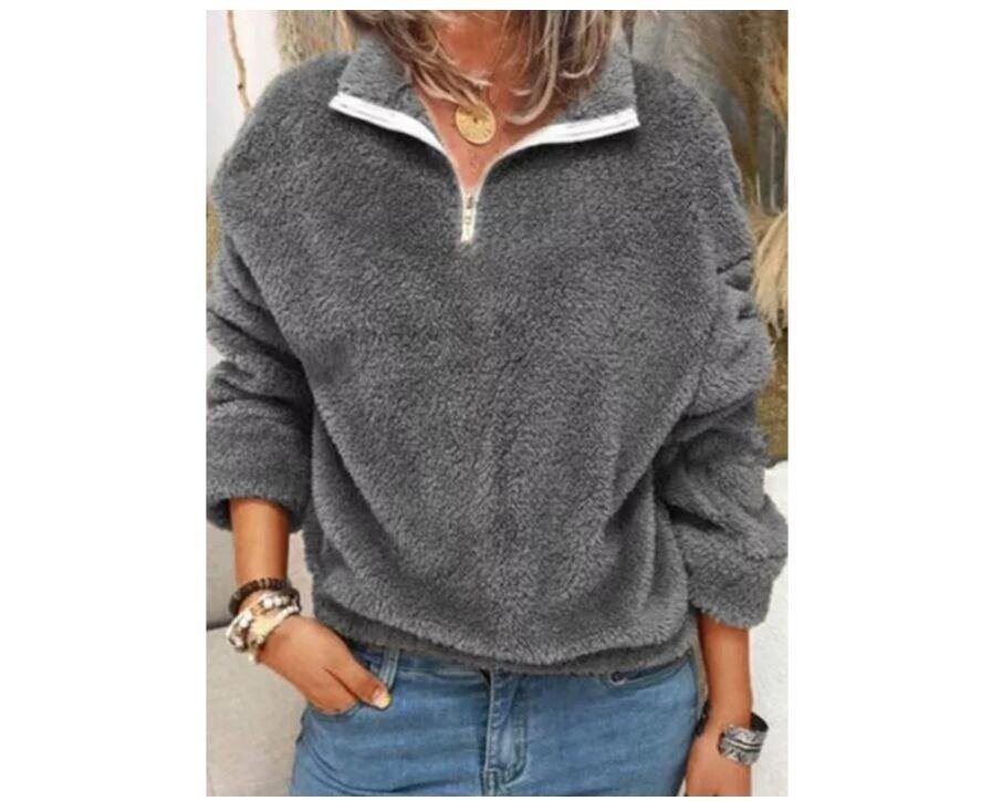 Sherpa Half-Zip Fleece Sweater 6 Colors