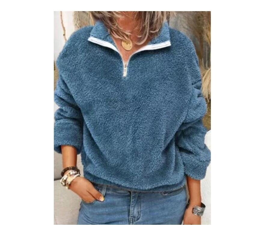 Sherpa Half-Zip Fleece Sweater 6 Colors