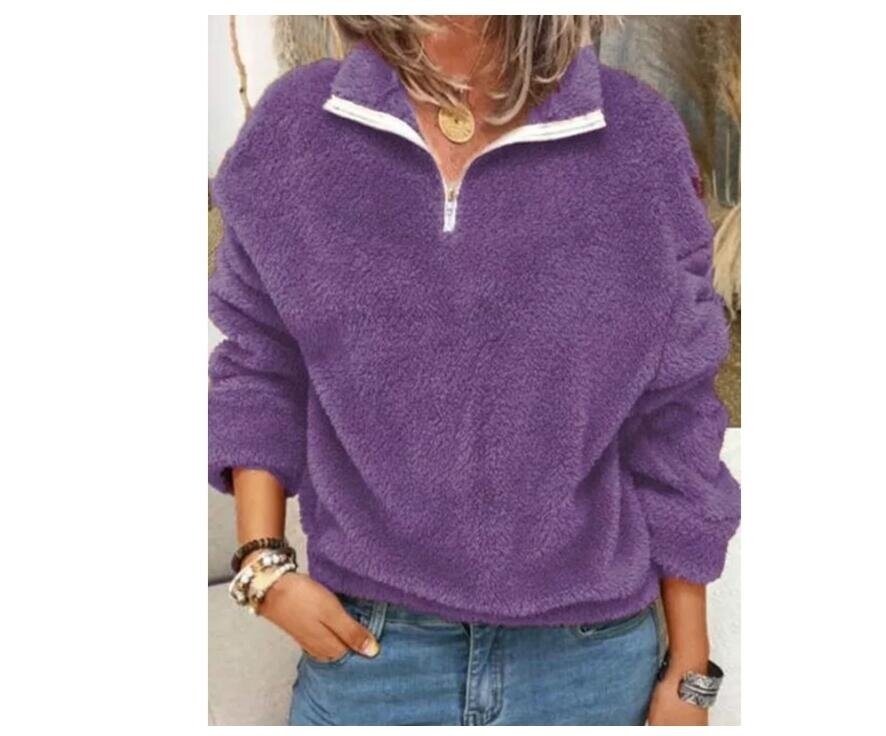 Sherpa Half-Zip Fleece Sweater 6 Colors