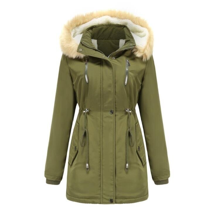 Loose Zipper Jacket Fleece Hooded Outwear Coat