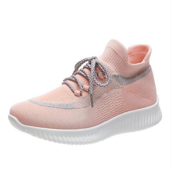 Mesh Knitted Flat Slip On Sneakers