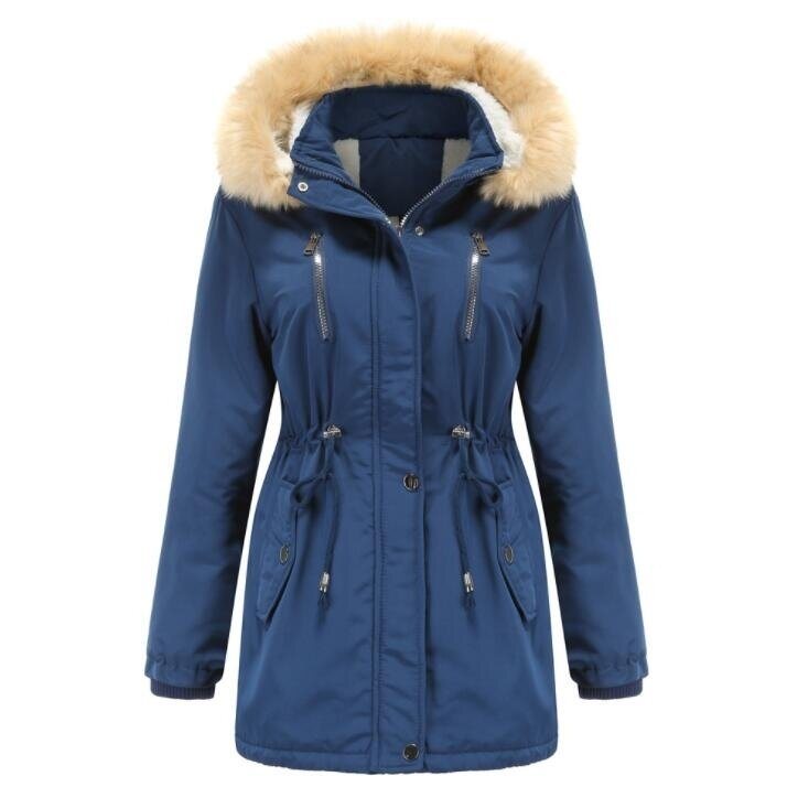 Loose Zipper Jacket Fleece Hooded Outwear Coat